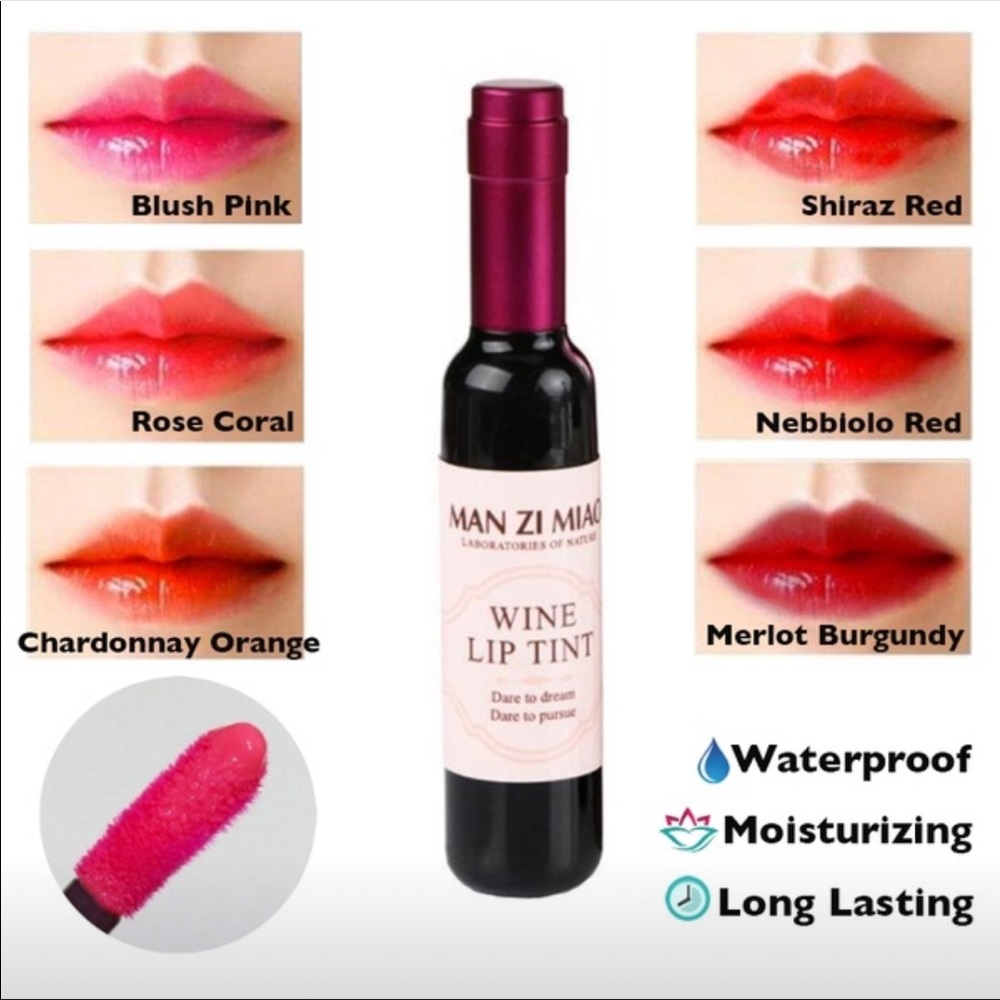 Lip stain in cute tiny wine bottle
